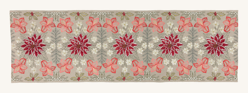 Christmas Flowers Table Runner
