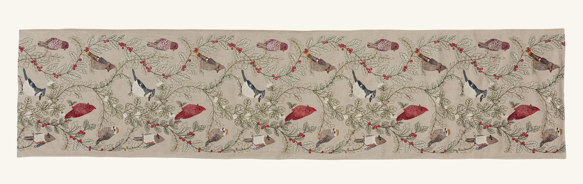 Winter Birds Table Runner | Coral & Tusk