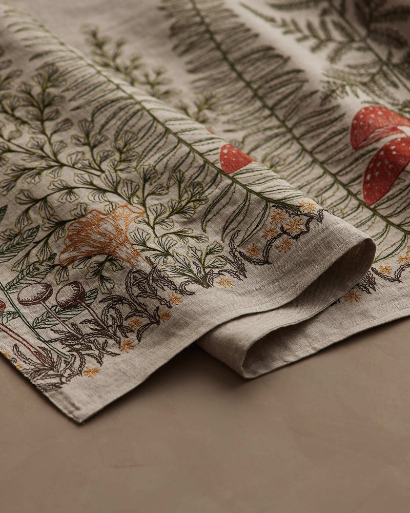 Mushrooms and Ferns Table Runner