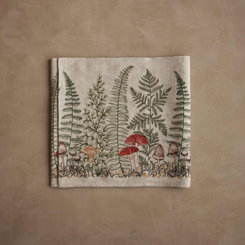 Mushrooms and Ferns Table Runner