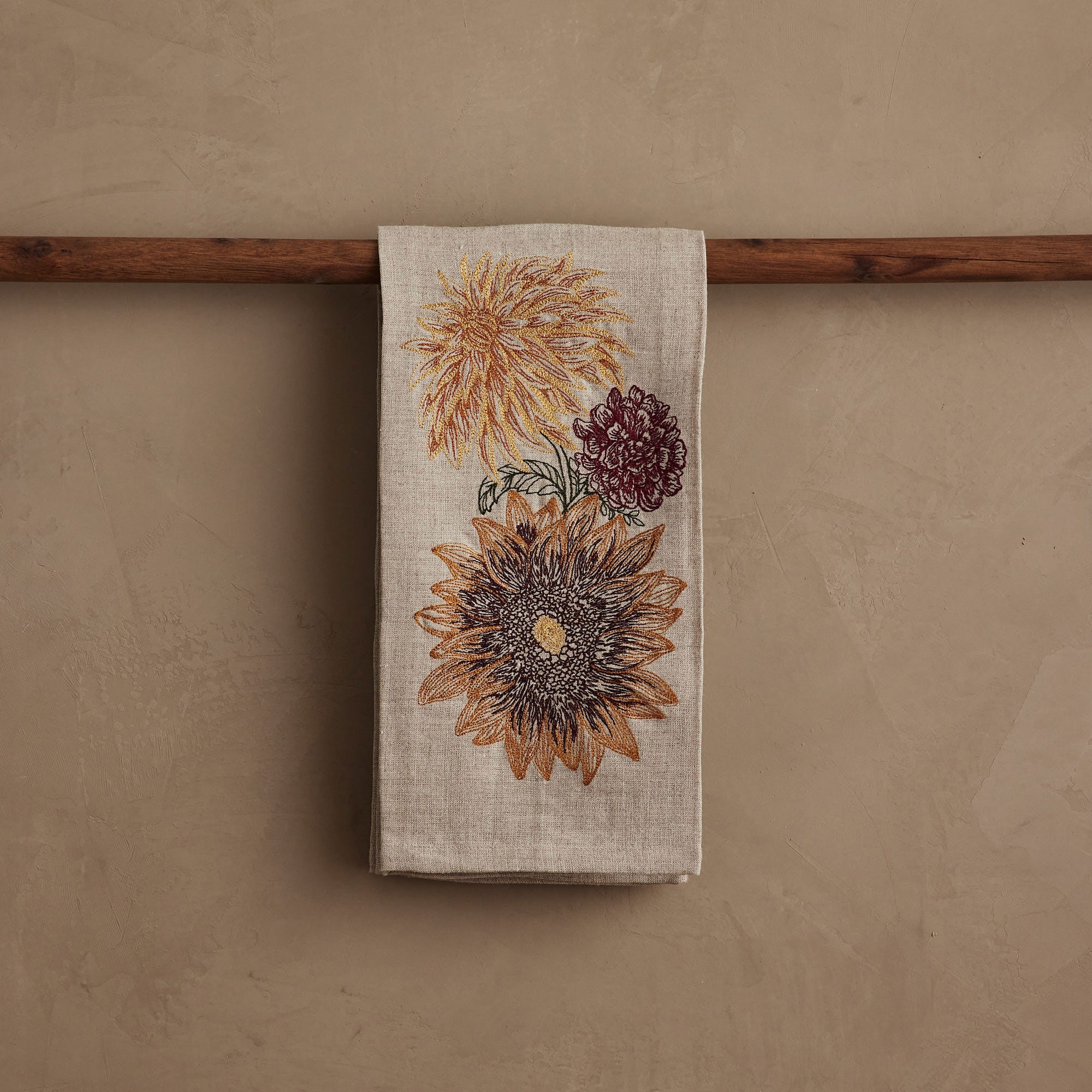 Autumn Sunflower Tea Towel