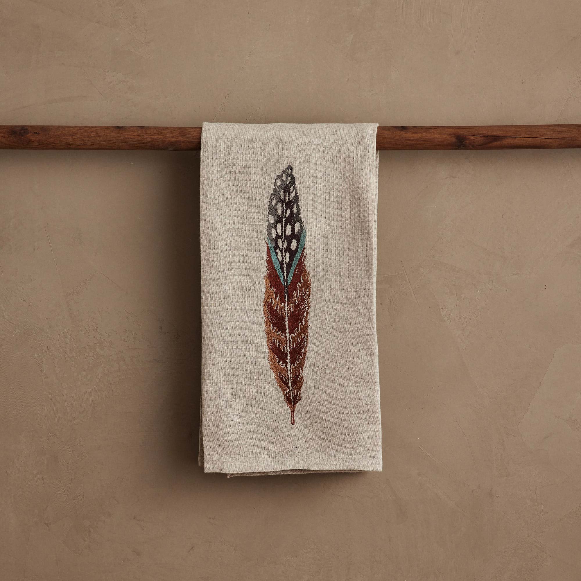 Fowl Feather Tea Towel