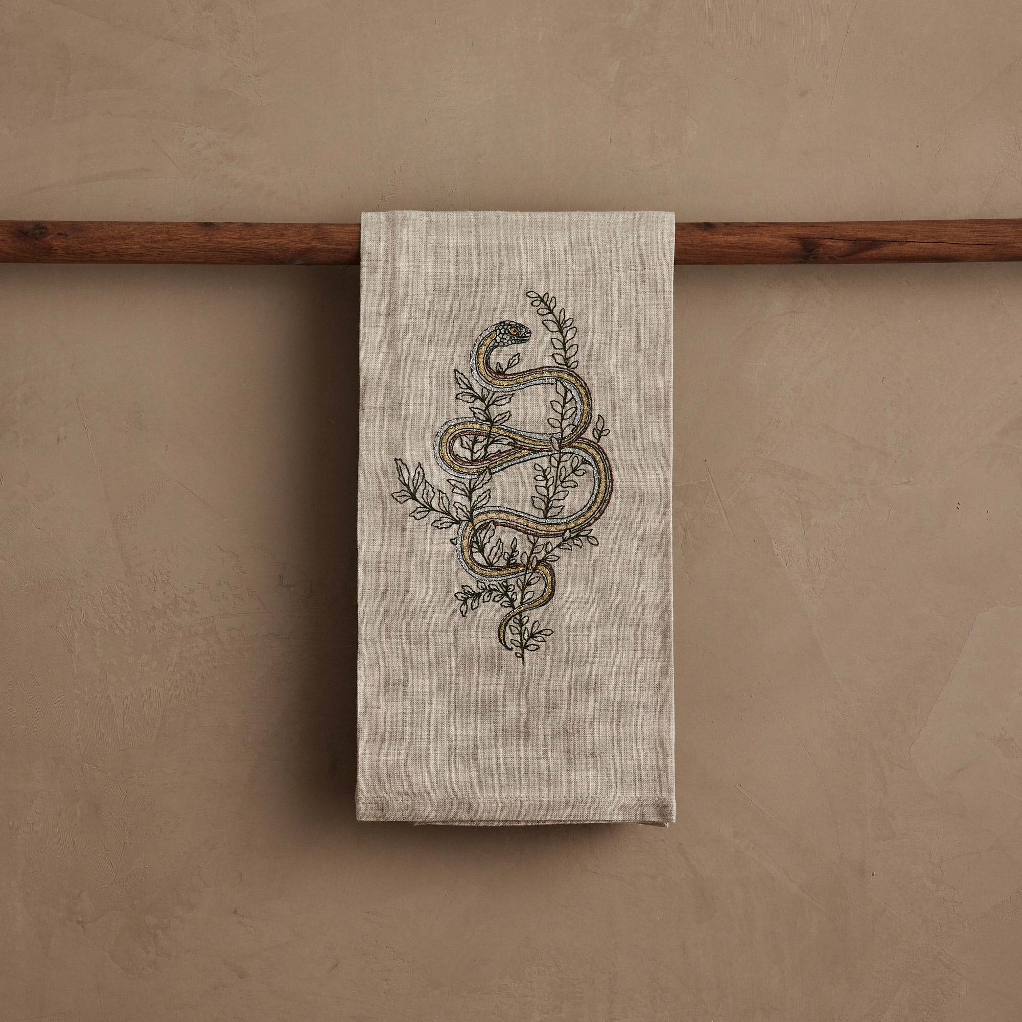 CORAL&TUSK　　 ティータオル+刺繍カード 2点セット Good Luck Tea Towel | Coral & Tusk