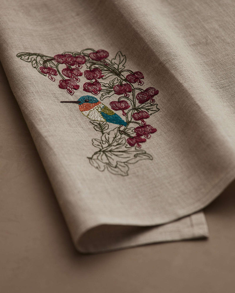 Hummingbird Hearts Set of Two Tea Towels