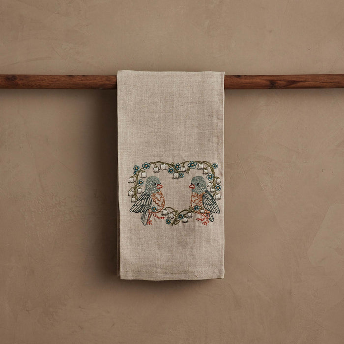 Lily Love Birds Tea Towel