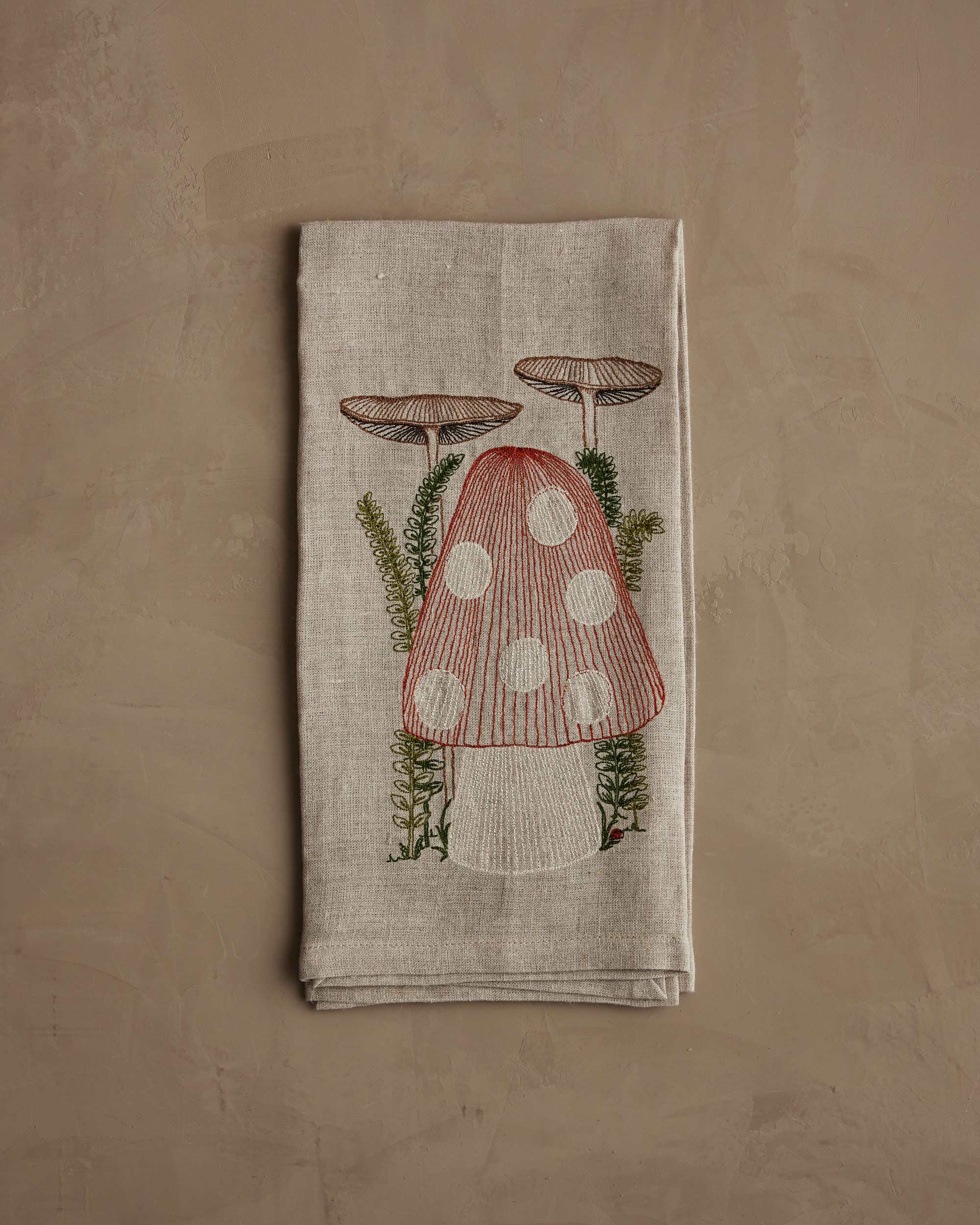 Coral & Tusk Fox with Mushrooms Tea Towel - Thumbnail 5