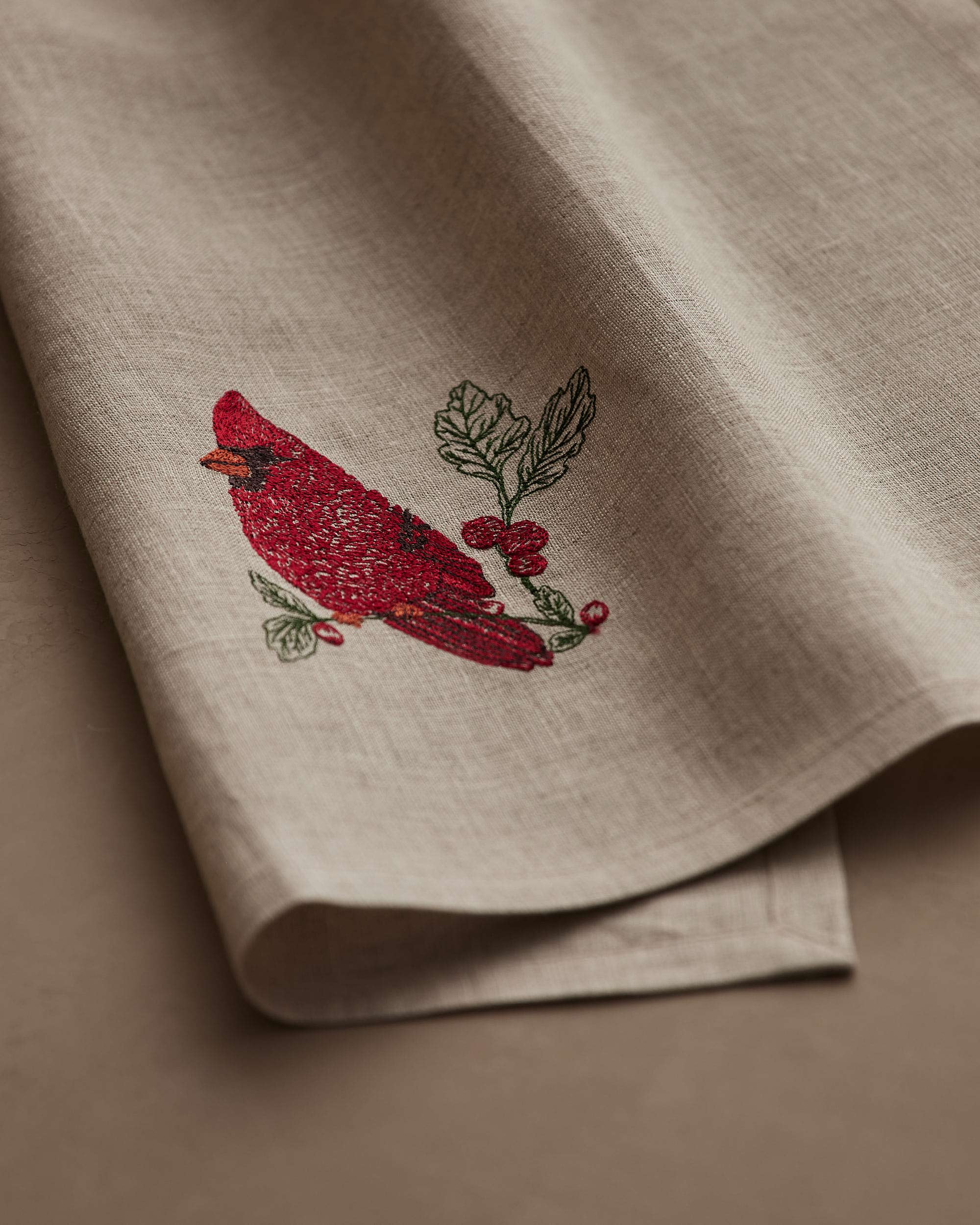 Red Cardinal Tea Towel | Coral & Tusk