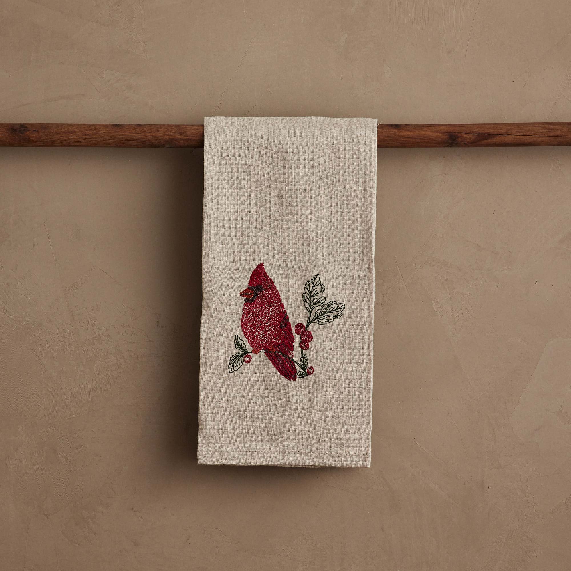 Red Cardinal Tea Towel | Coral & Tusk