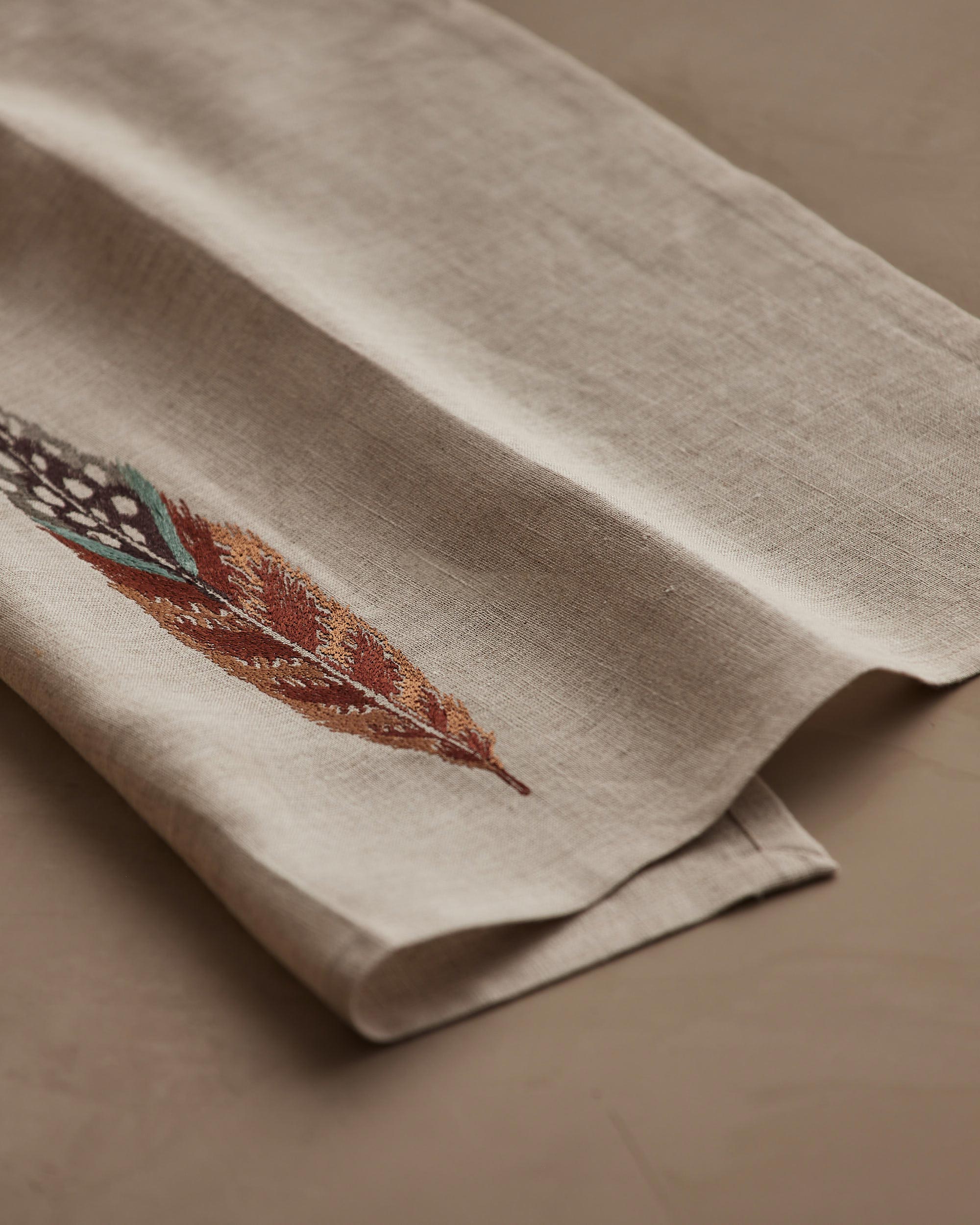 Fowl Feather Tea Towel