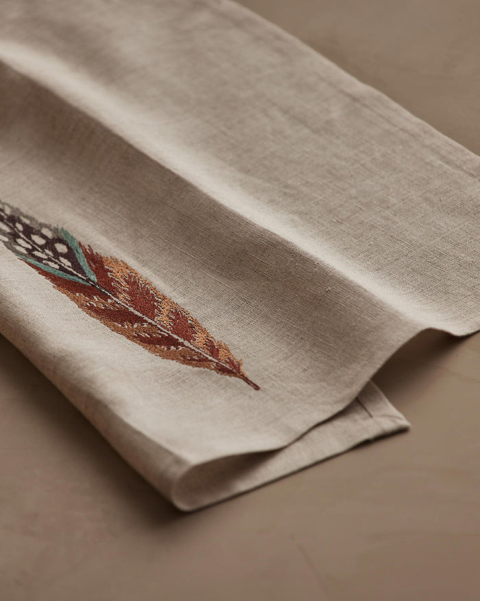 Fowl Feather Tea Towel