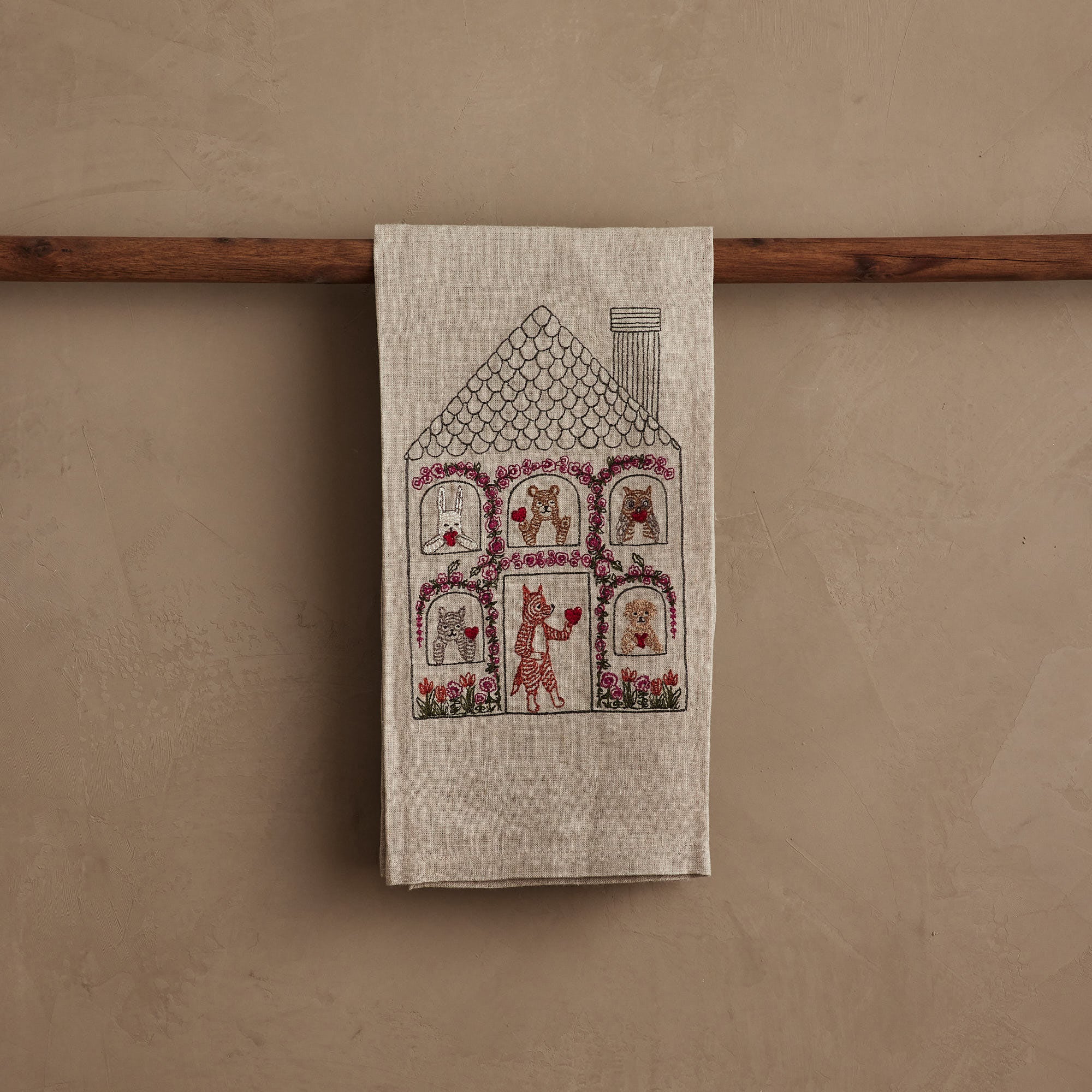 Home is Where the Heart is Tea Towel
