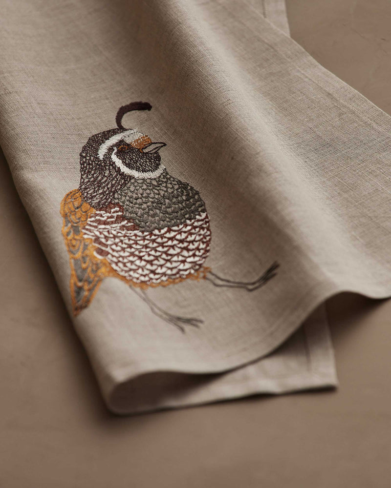 Quail Tea Towel