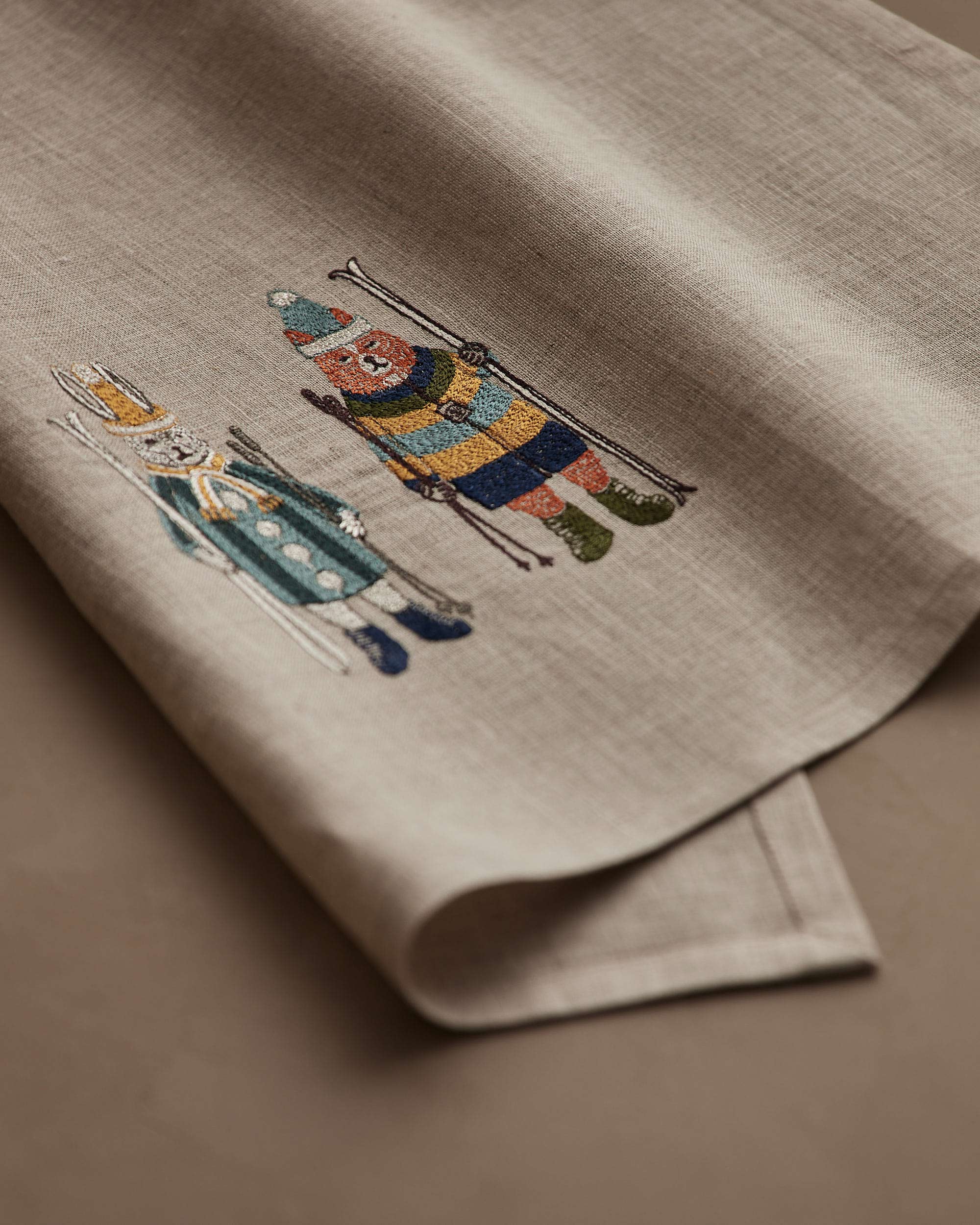 Ski Buddies Tea Towel