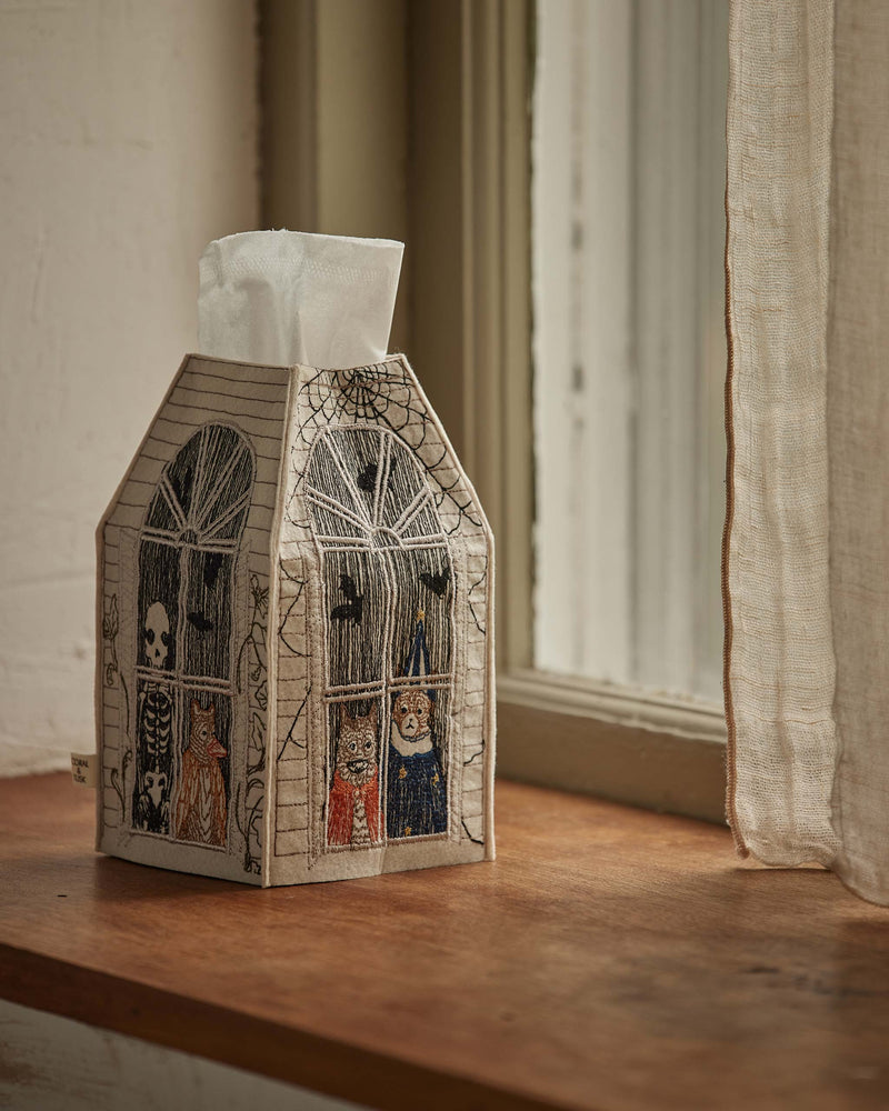 Haunted House Tissue Box Cover