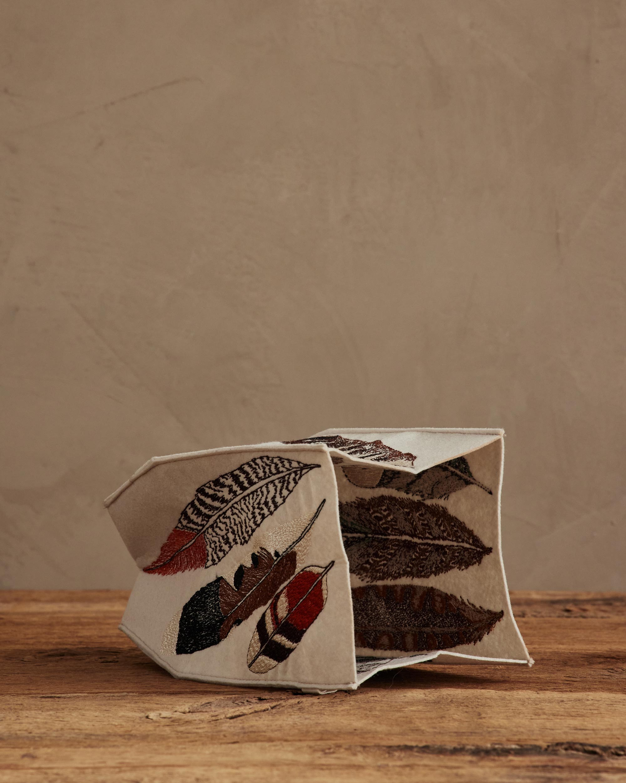 Feathers Tissue Box Cover | Coral & Tusk