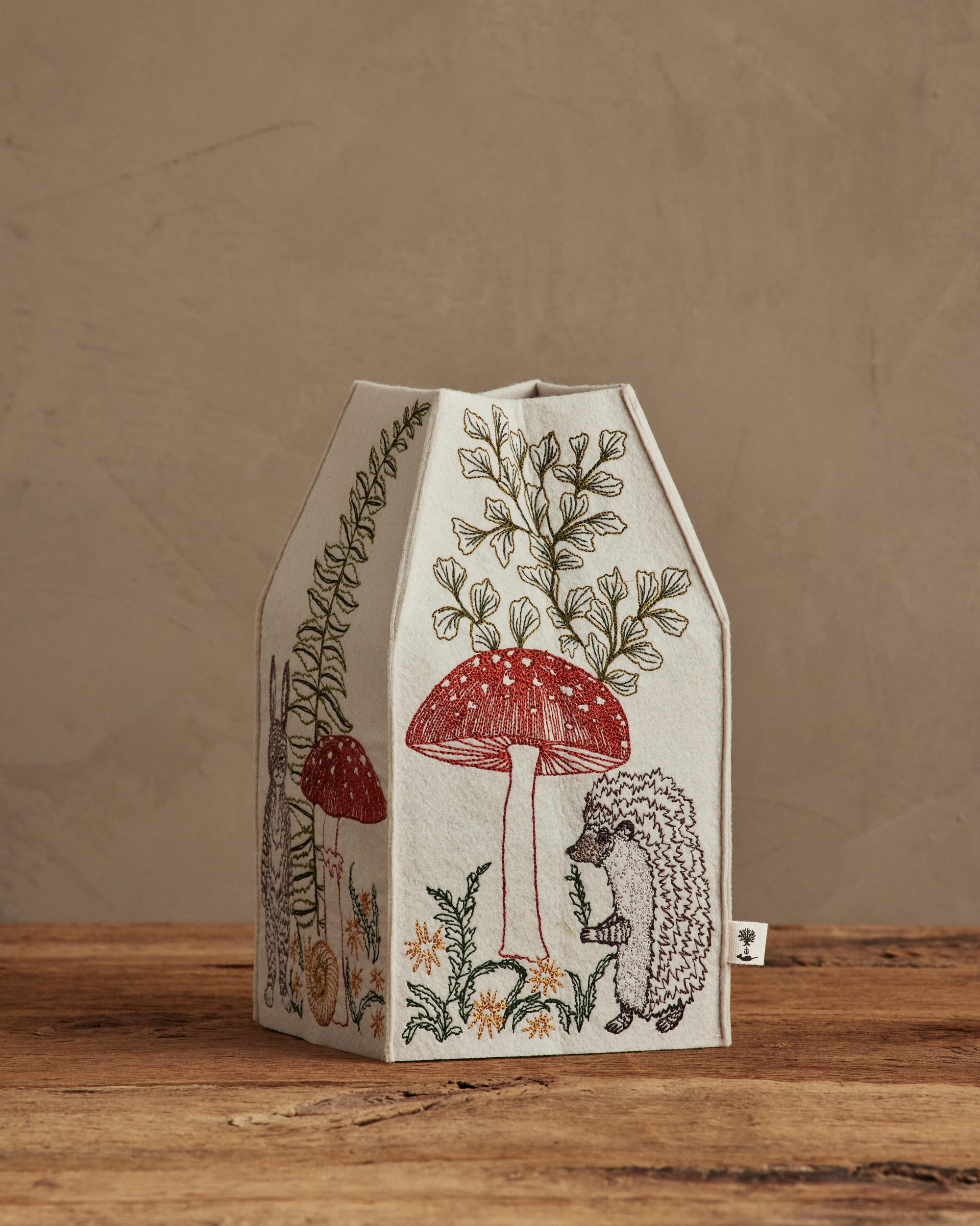 Mushrooms and Ferns Tissue Box Cover | Coral & Tusk
