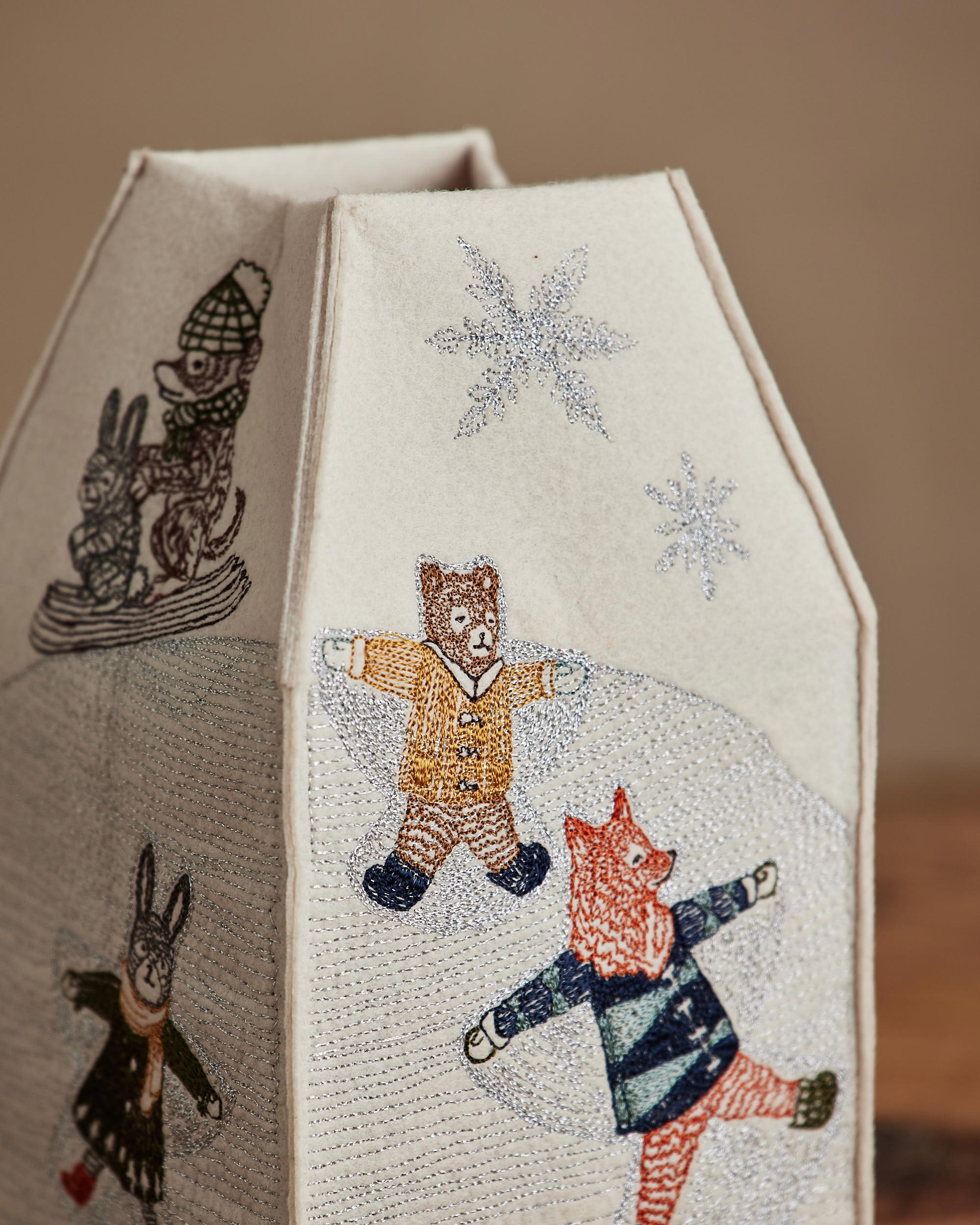 Snow Day Tissue Box Cover | Coral & Tusk