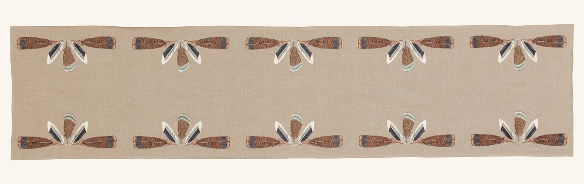 Turkey Feather Border Table Runner