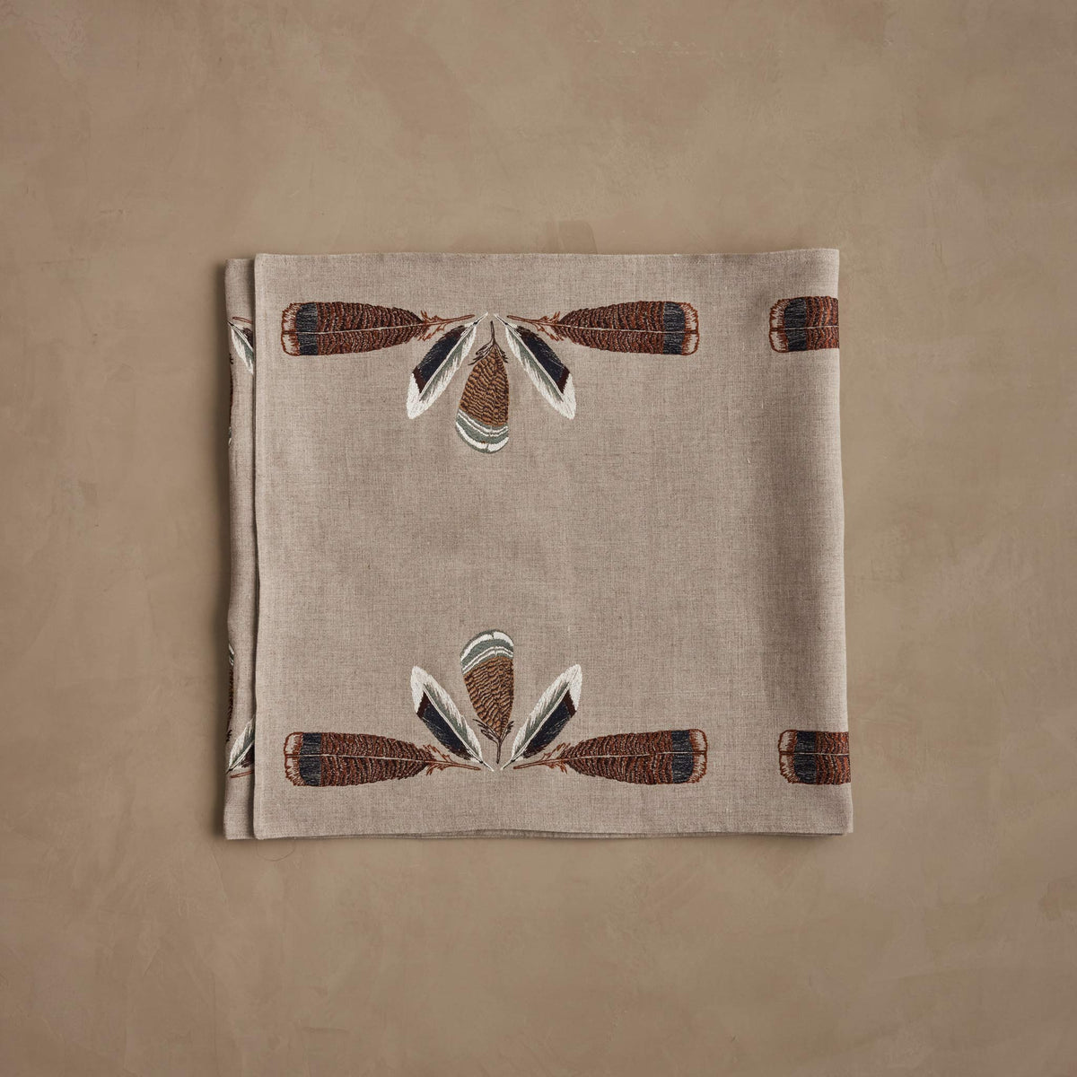 Turkey Feather Border Table Runner