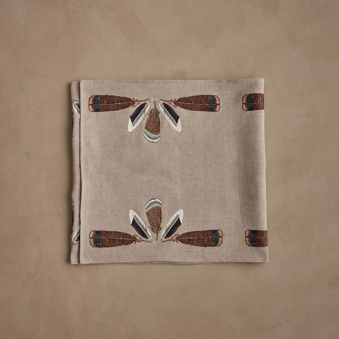 Turkey Feather Border Table Runner