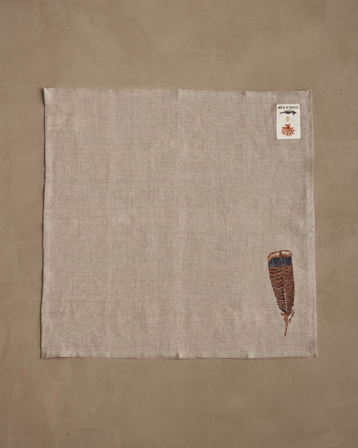 Turkey Feather Dinner Napkin