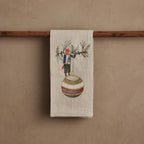 Deck the Halls Fox Tea Towel