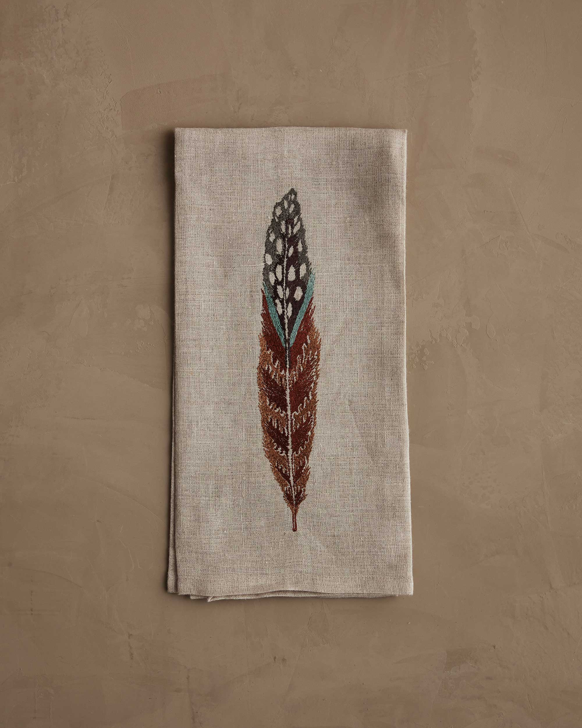 Fowl Feather Tea Towel