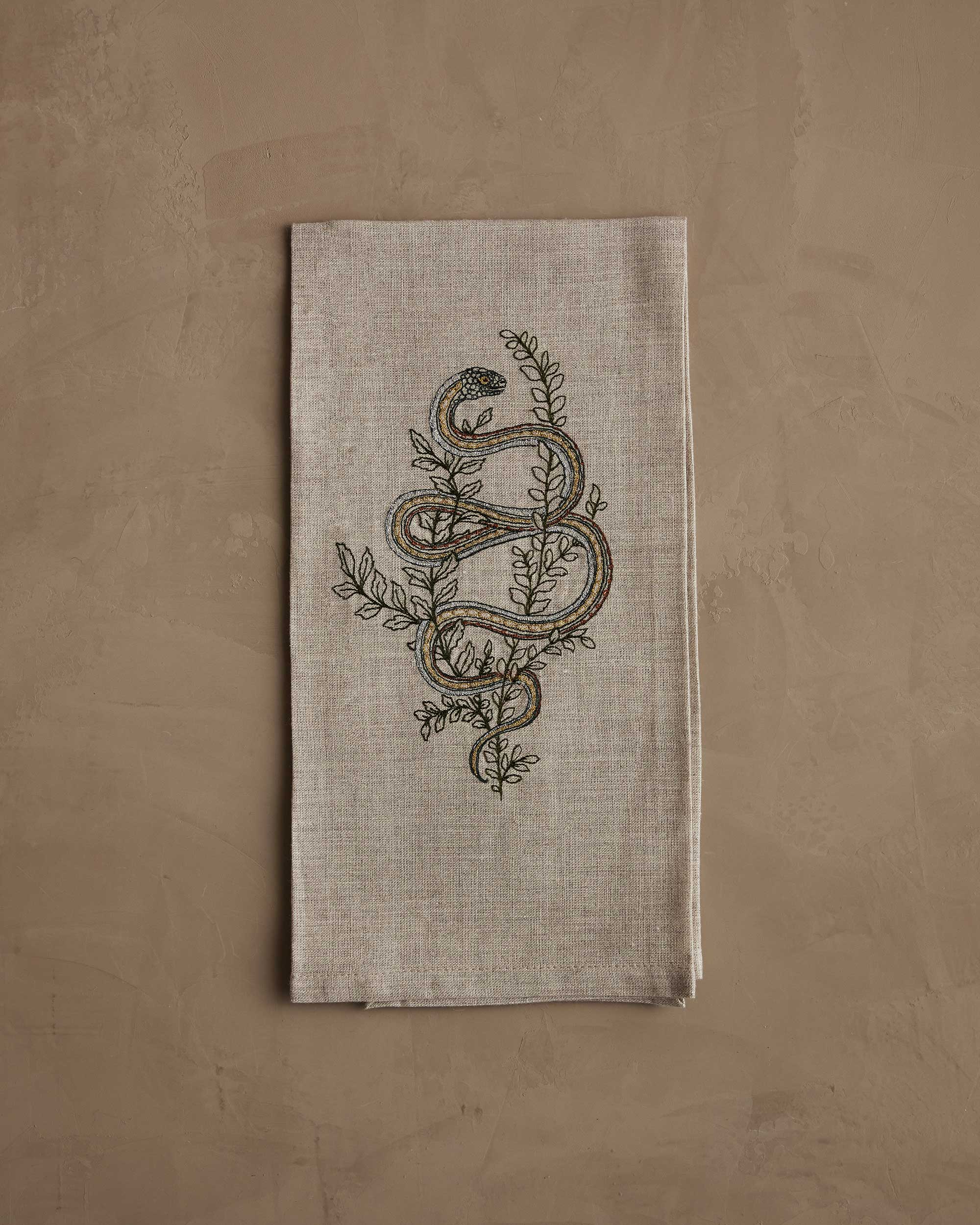 Garter Snake Tea Towel
