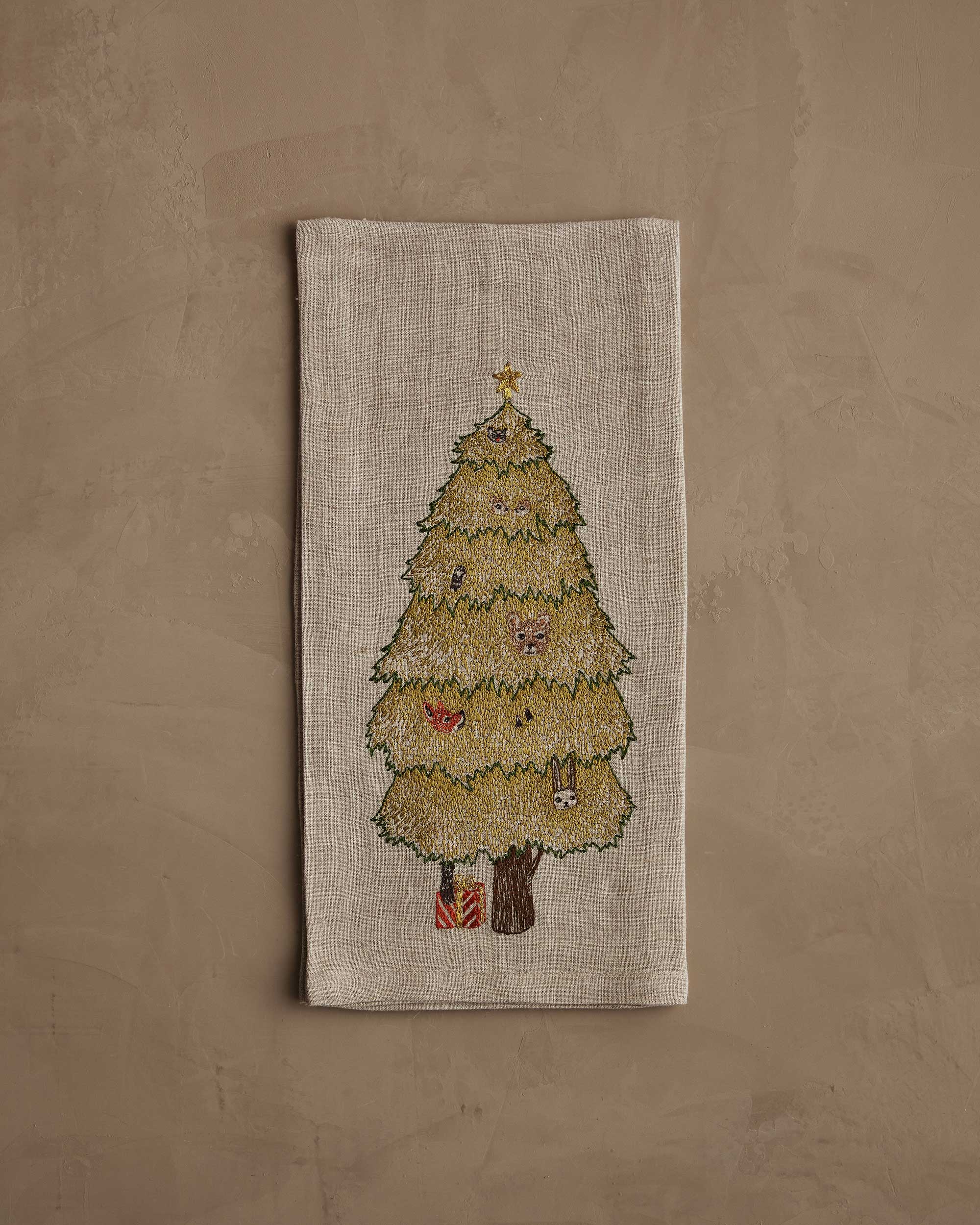 Peek a Tree Tea Towel