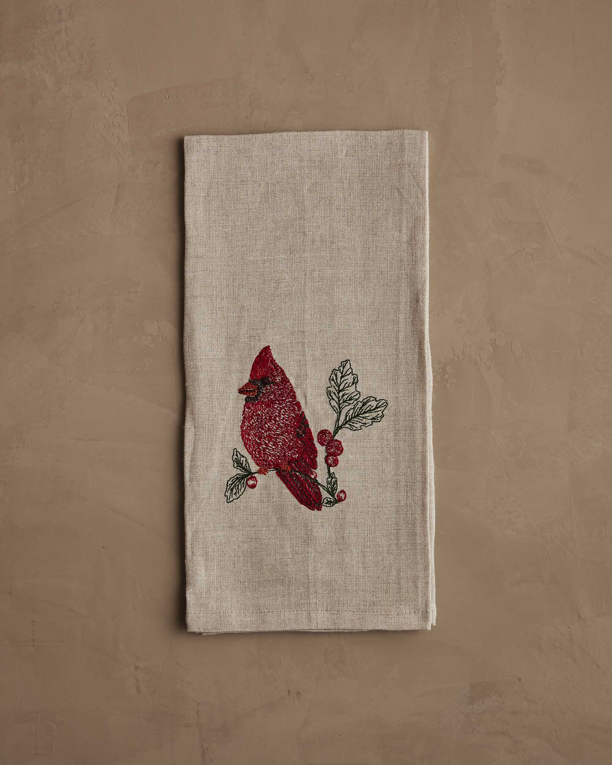Red Cardinal Tea Towel