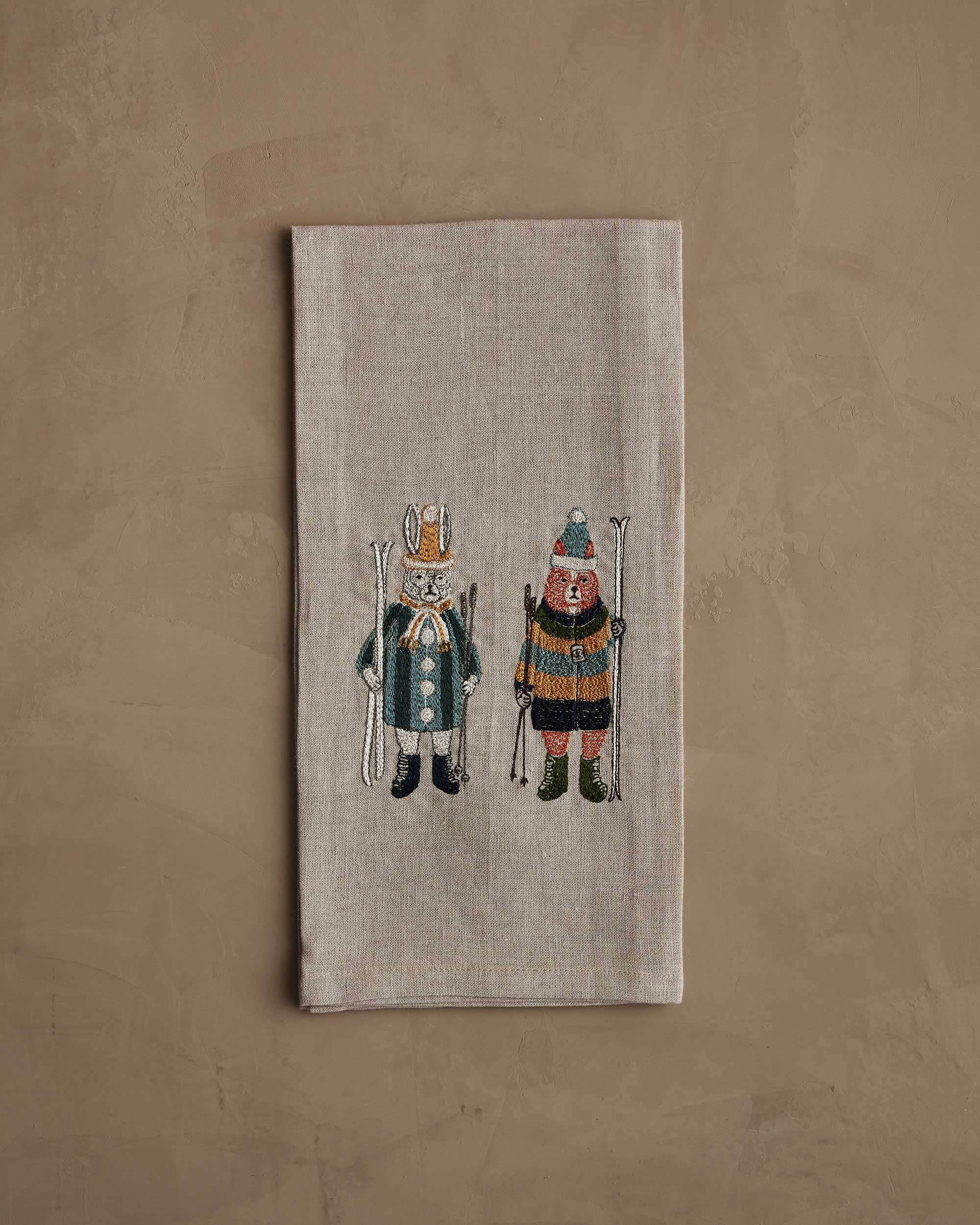 Ski Buddies Tea Towel