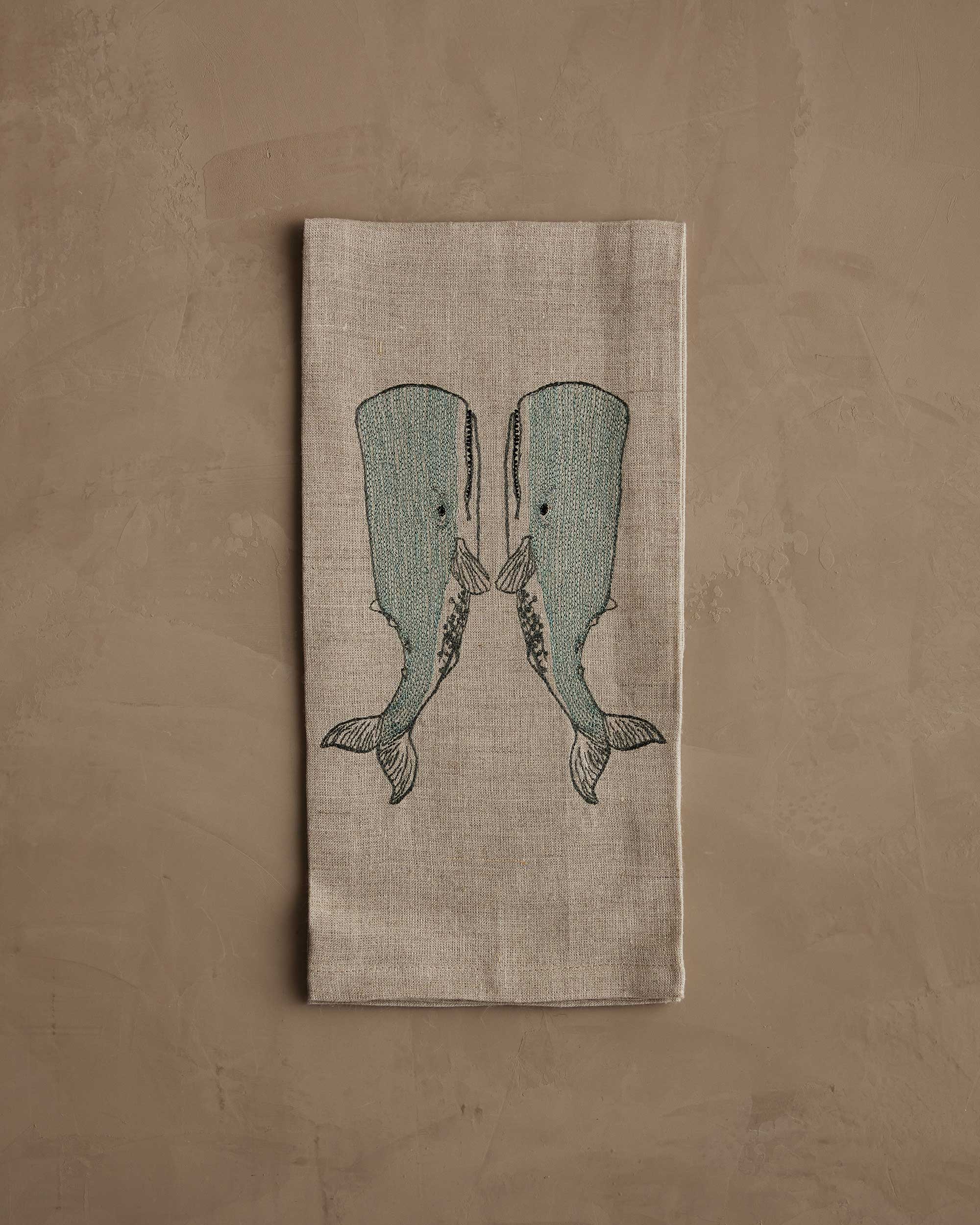 Coral & Tusk Whale Love Tea Towel - Thumbnail 4