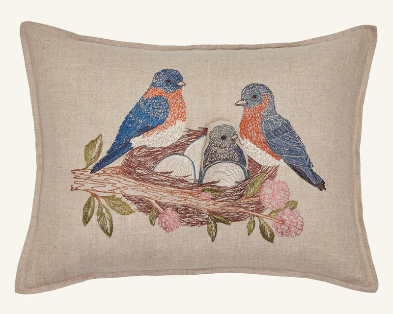 Bluebird Nest Pocket Pillow