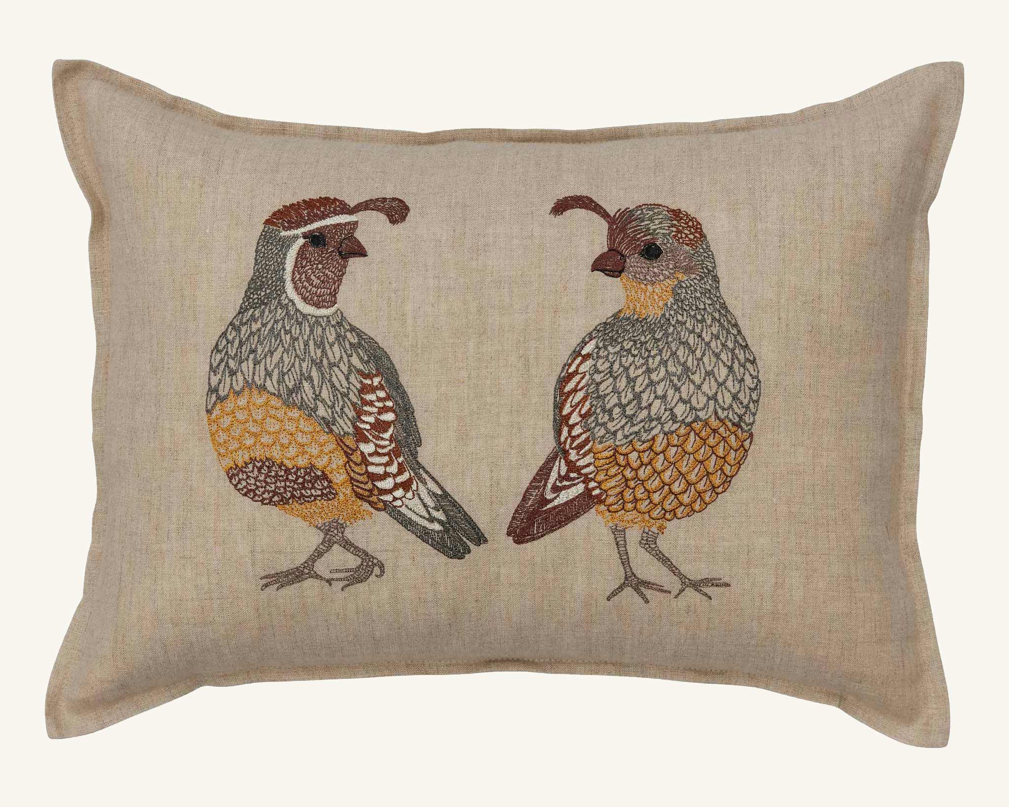 Desert Quail Love Pillow