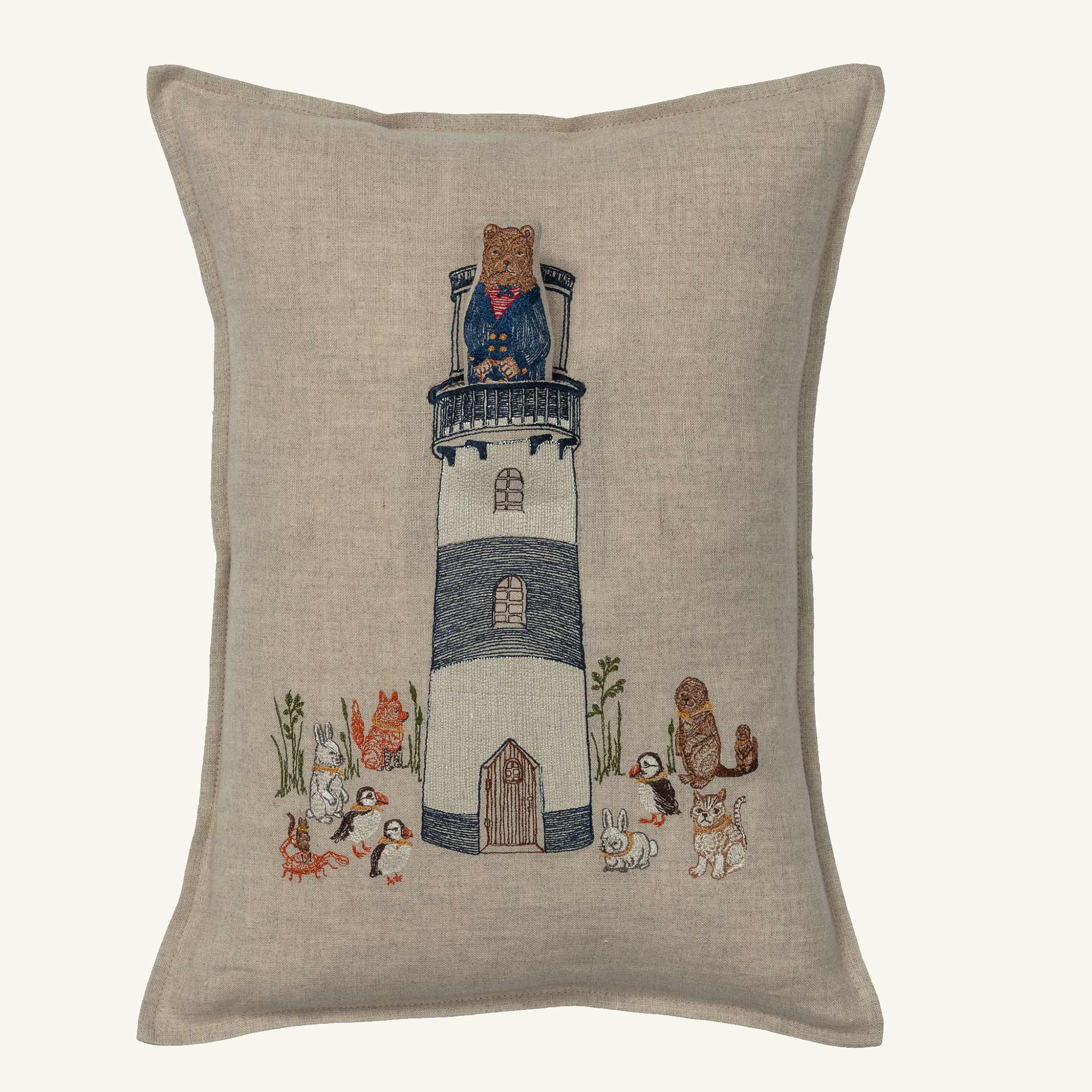 Lighthouse Friends Pocket Pillow | Coral & Tusk