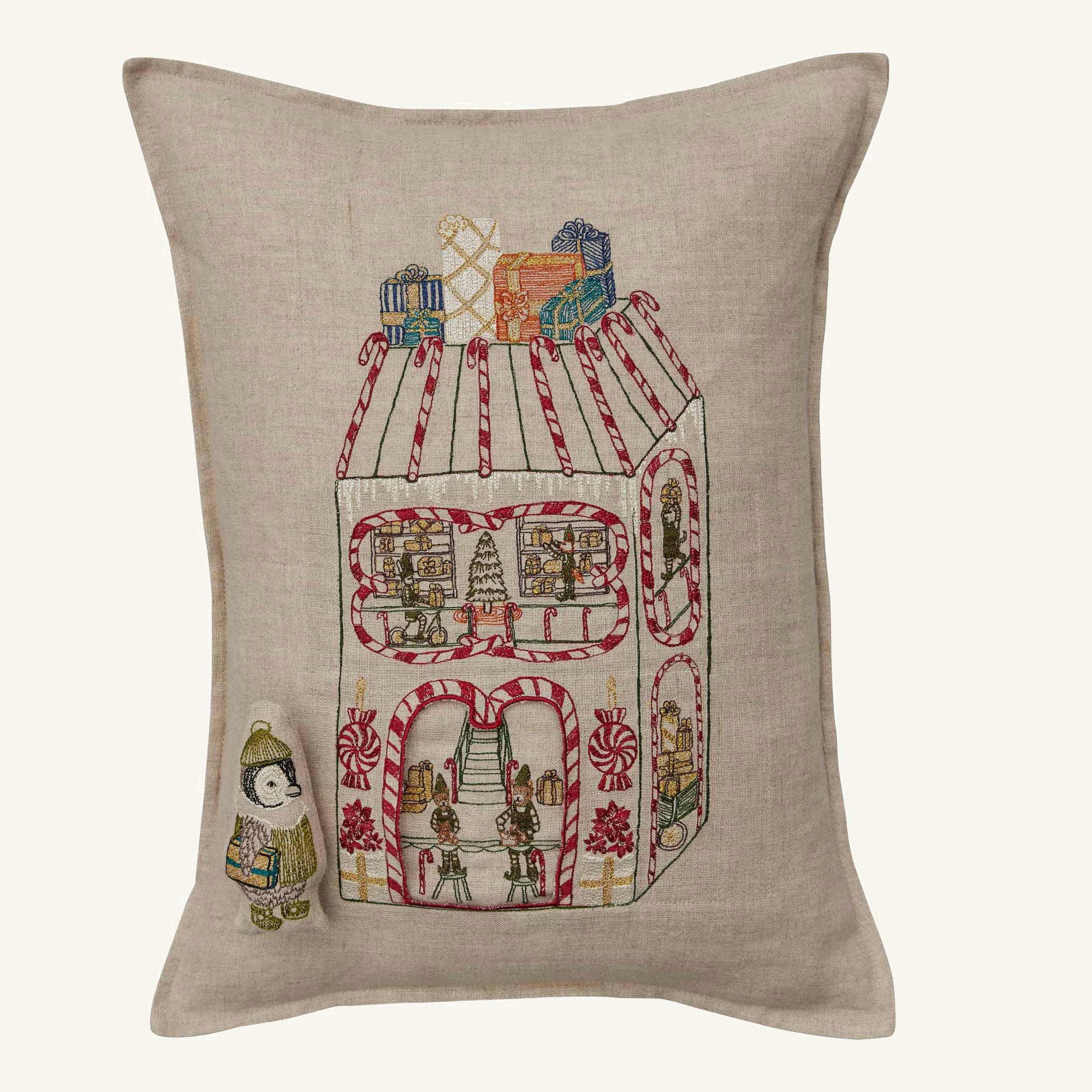 North Pole Toy Workshop Pocket Pillow