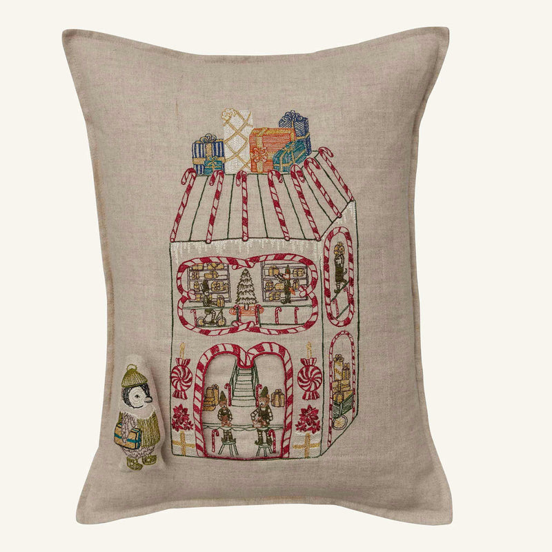North Pole Toy Workshop Pocket Pillow