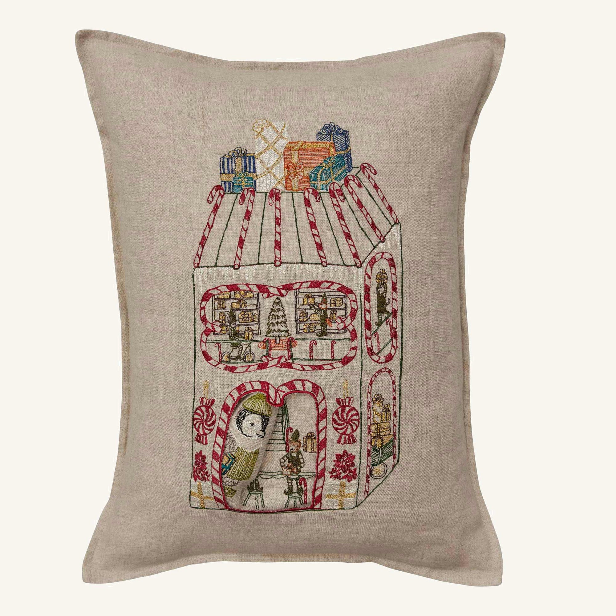 North Pole Toy Workshop Pocket Pillow