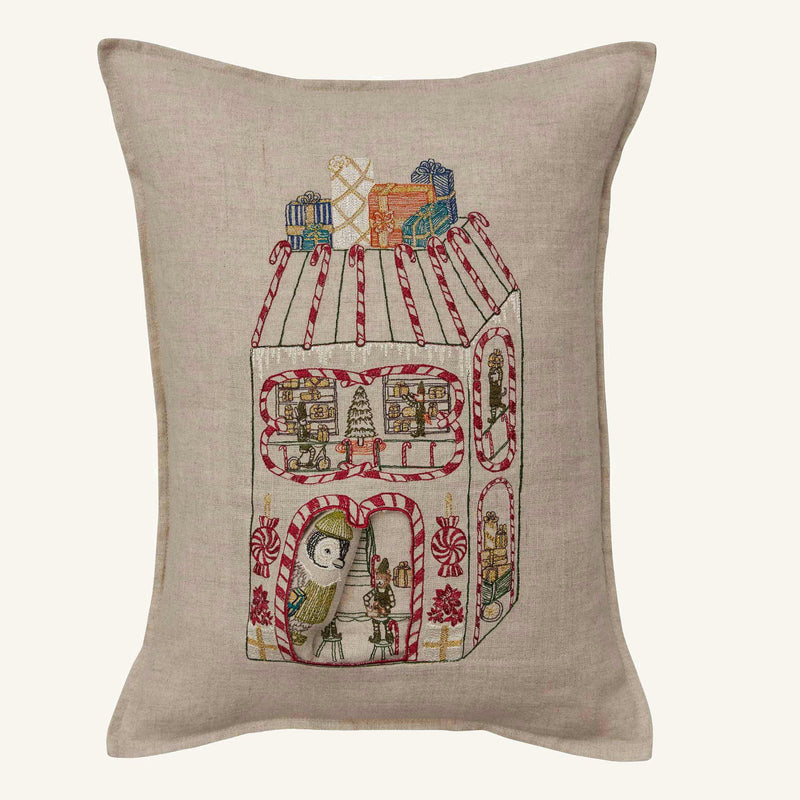 North Pole Toy Workshop Pocket Pillow