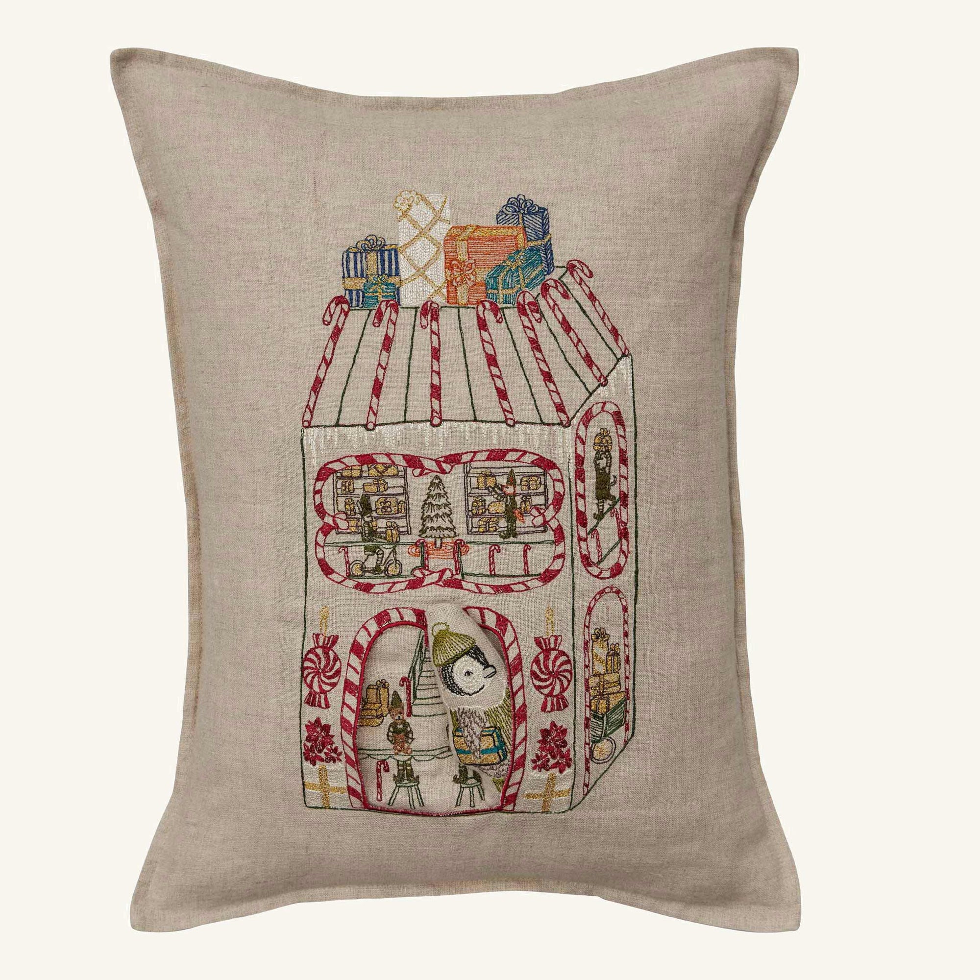 North Pole Toy Workshop Pocket Pillow