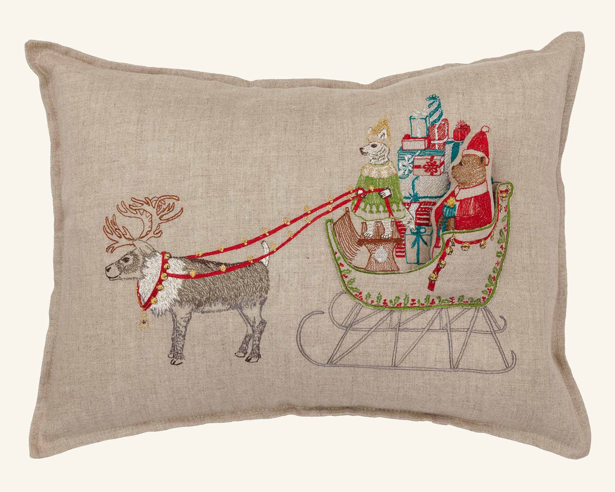 Santa's Sleigh Pocket Pillow | Coral & Tusk