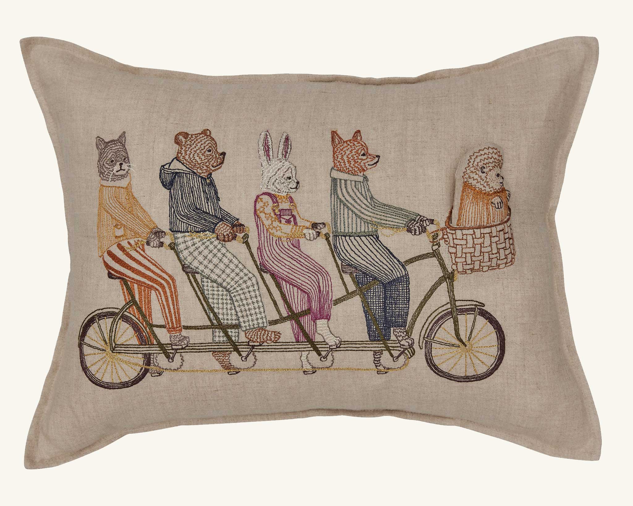 Tandem Bike Pocket Pillow | Coral & Tusk