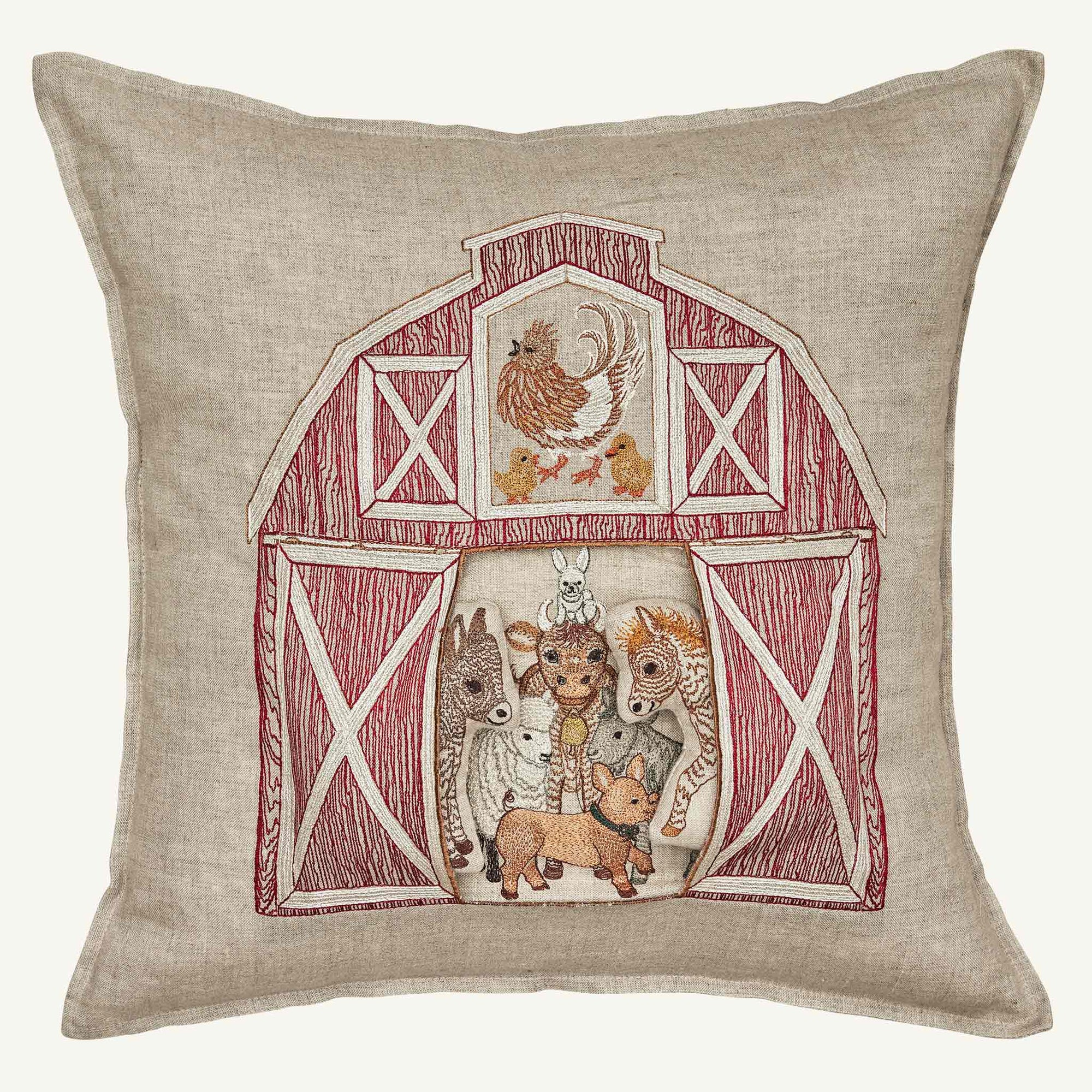 Red Barn Pocket Pillow