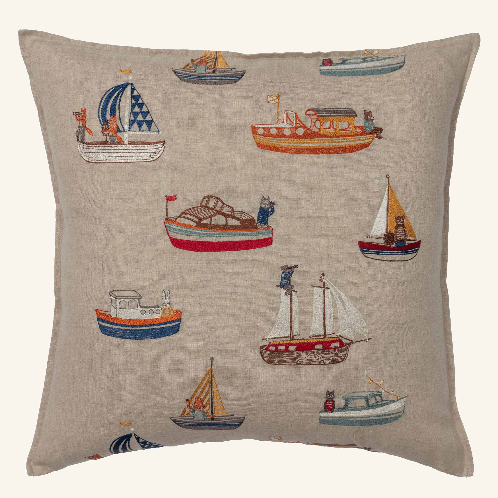 Boats Pattern Pillow | Coral & Tusk