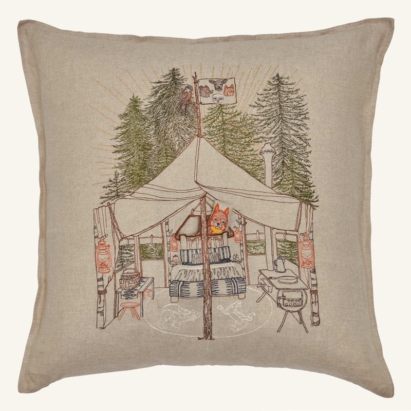 Camper Fox Pocket Pillow