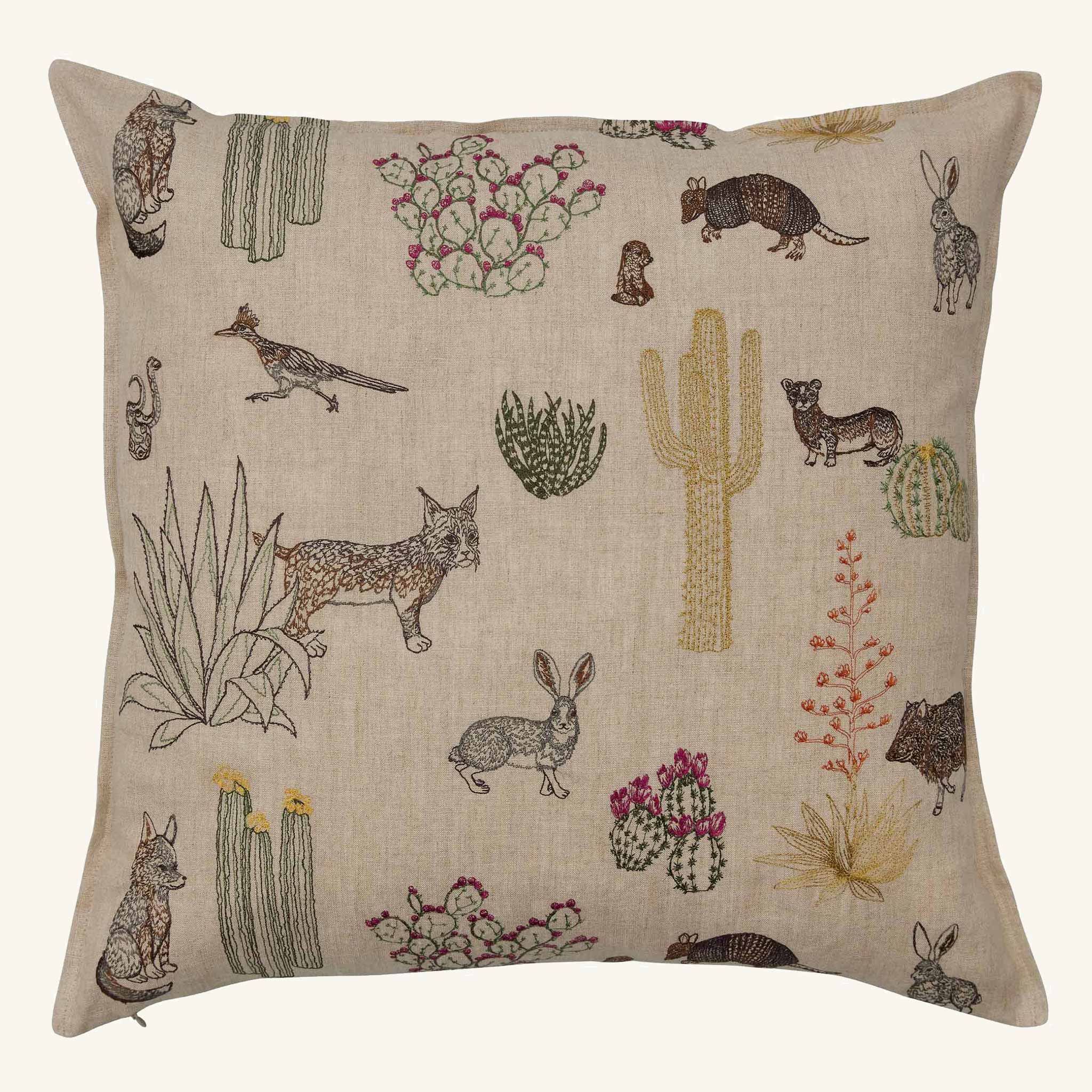 Saguaro Desert Friends Pillow | Coral & Tusk