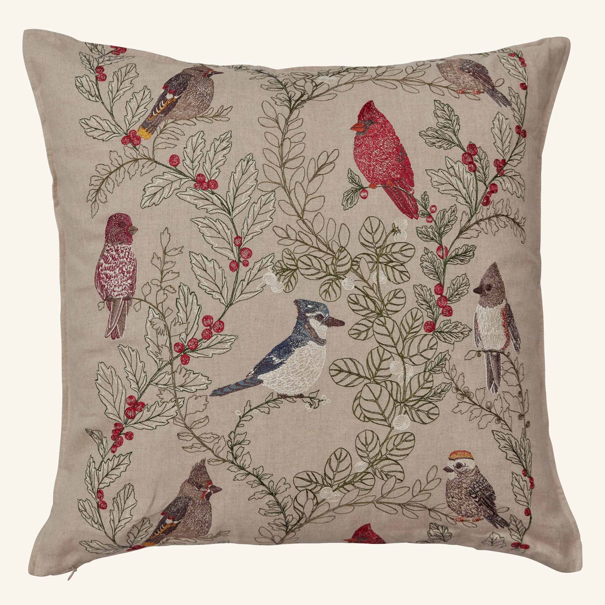 Coral & Tusk コーラルタスク winter birds クッション Winter Birds Pillow | Coral & Tusk
