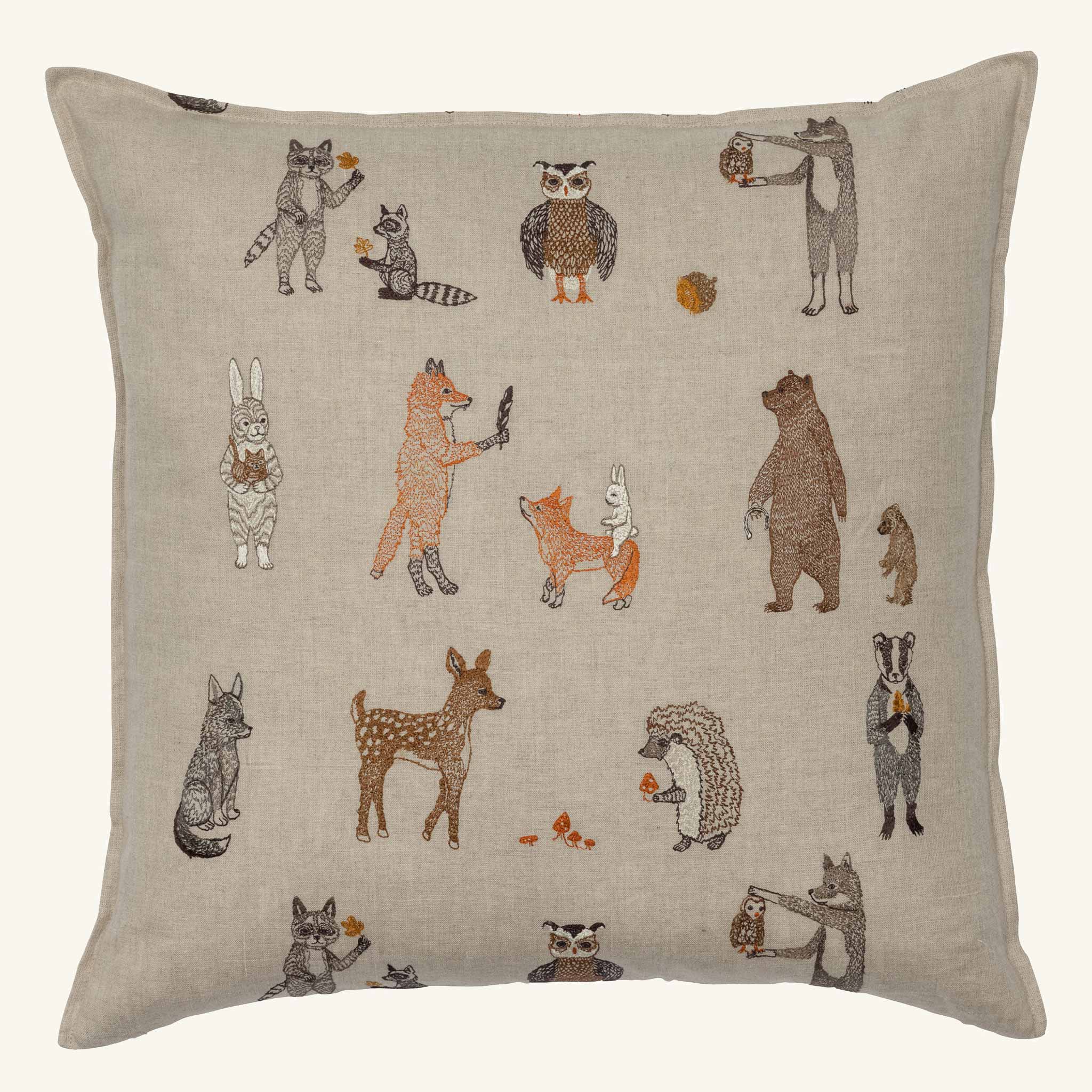 Woodland Friends Pillow | Coral & Tusk