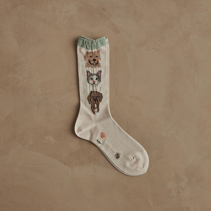Coral & Tusk x Antipast Cats and Dogs Ivory Socks