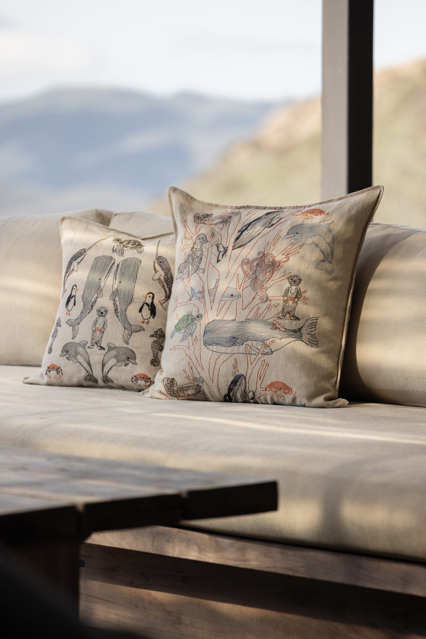 Coral Forest Pillow Coral Tusk Pillow Cover with Insert